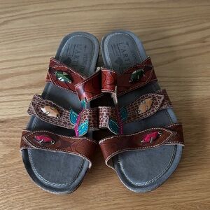 L'Artiste by Spring Step Brown Multi-Color Sandals